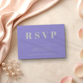 Respuesta de boda RSVP Lavanda Plata