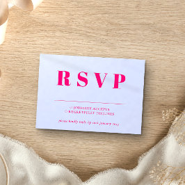 Respuesta de boda RSVP Rosa Lila
