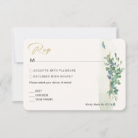 Respuesta de Boda Rústica Chic con Verde Eucalipto