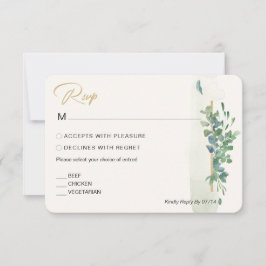 Respuesta de Boda Rústica Chic con Verde Eucalipto