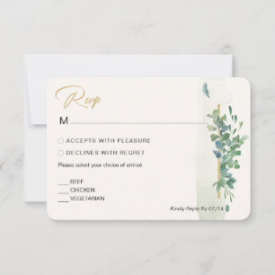 Respuesta de Boda Rústica Chic con Verde Eucalipto