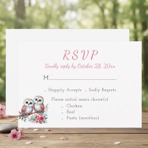 Respuesta de Boda Rústica de Bosque Boho Búho
