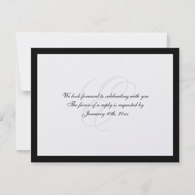 Respuesta de boda tradicional con brillo de borde  (Anverso)