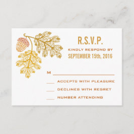 Respuesta de bodas de bellotas y hojas de roble de