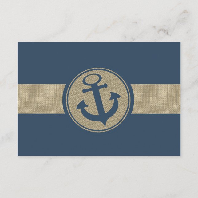 Respuesta de bodas de la Marina Anchor Blue Stripe (Anverso)