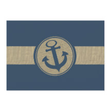 Respuesta de bodas de la Marina Anchor Blue Stripe