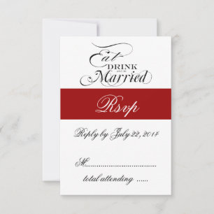 Respuesta de bodas Red Eat, Drink, Be Married