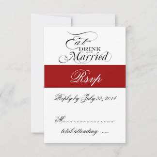 Respuesta de bodas Red Eat, Drink, Be Married