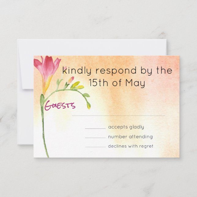 Respuesta de Boho Pink Freesia Sunset (Anverso)