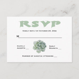 Respuesta de Cactus Suculentas Floral RSVP Mint Gr