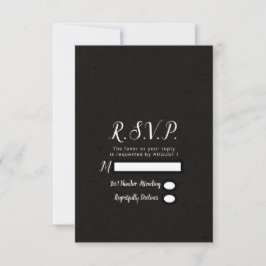 Respuesta de confirmación de boda minimalista chic