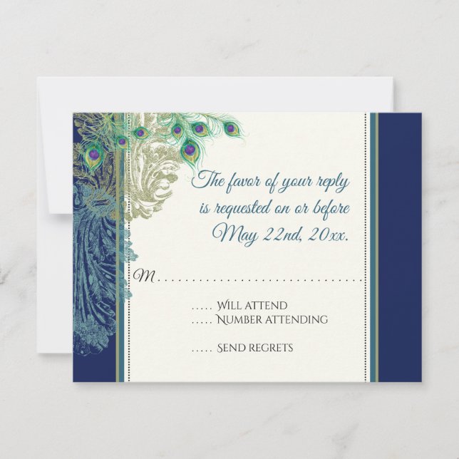 Respuesta de confirmación de plumas de pavo real v (Anverso)