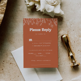 Respuesta de elección de menú de boda de flores si