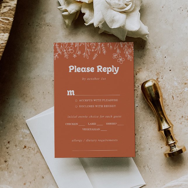 Respuesta de elección de menú de boda de flores si (Subido por el creador)
