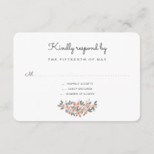 Respuesta de Floral Rubor Boda Suite RSVP