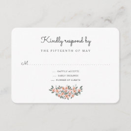 Respuesta de Floral Rubor Boda Suite RSVP