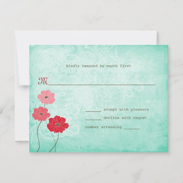 Respuesta de Floral y de Hojas Vintage (Anverso)