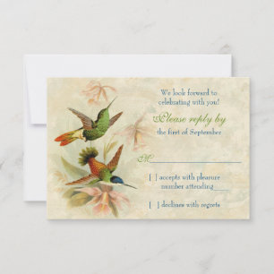 Respuesta de Hummingbird Vintage Floral Wedding RS