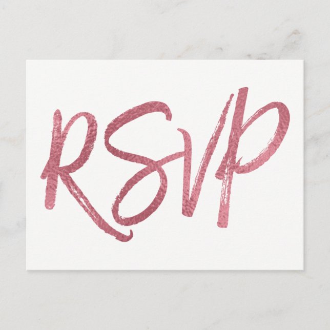 Respuesta de invitación a matrimonio RSVP para Rel (Anverso)