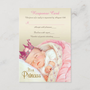 Respuesta de invitación de baby shower de princesa