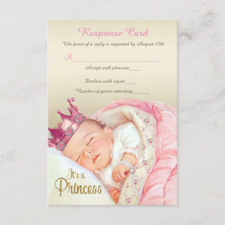 Respuesta de invitación de baby shower de princesa