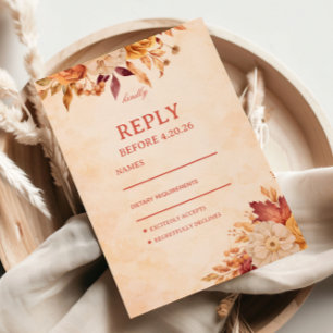Respuesta de Invitado Floral de Otoño Elegante