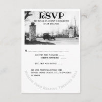 Respuesta de invitado RSVP de Roaring Twentis