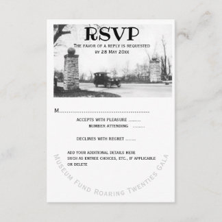 Respuesta de invitado RSVP de Roaring Twentis