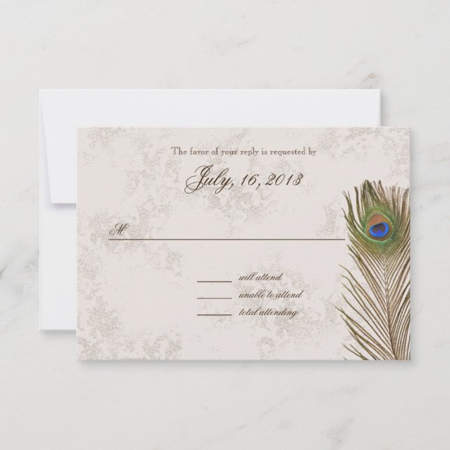 Respuesta de la pluma de pavo real (Anverso)