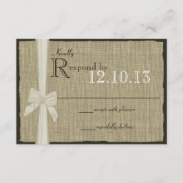 Respuesta de los Bodas White Bow y Burlap
