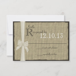 Respuesta de los Bodas White Bow y Burlap