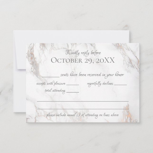 Respuesta de Marble y Oro Rosa (Anverso)