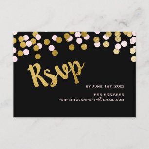 Respuesta de Mitzvah RSVP del palo del confeti del