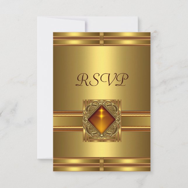 Respuesta de oro RSVP en oro (Anverso)