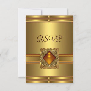 Respuesta de oro RSVP en oro