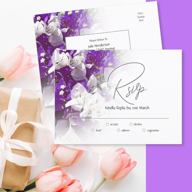 Respuesta de postales RSVP a invitación de boda (Subido por el creador)