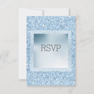 Respuesta de purpurina y verano Tarjeta RSVP Nuevo