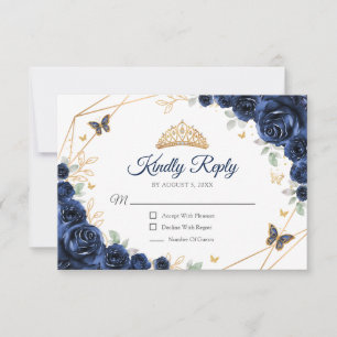 Respuesta de Quinceañera Floral Dorado Marina