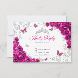 Respuesta de Quinceañera Floral Rosa Fucsia Platea