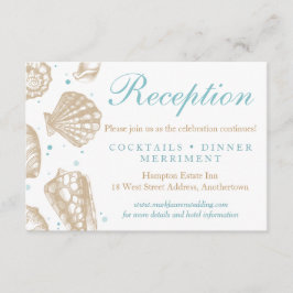 Respuesta de recepción de boda náutica de conchas 