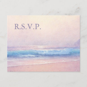 Respuesta de RSVP a la boda de la playa del mar de
