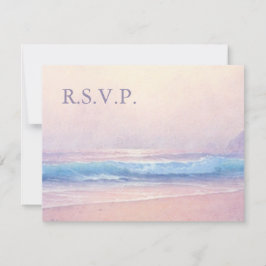 Respuesta de RSVP a la boda de la playa del mar de