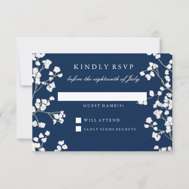 Respuesta de RSVP Boda de herida floral por alient (Anverso)