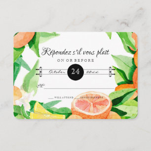 Respuesta de RSVP Citrus Naranja Kumquat Lemon Lea