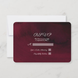Respuesta de RSVP de acuarela moderna azul marino