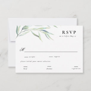 Respuesta de RSVP de Boda con Vegetación Exuberant