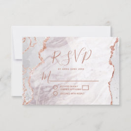 Respuesta de RSVP de Boda de Boda de Oro Blanco y 