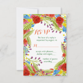 Respuesta de RSVP de boda de Fiesta