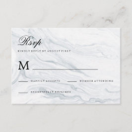 Respuesta de RSVP de boda de mármol