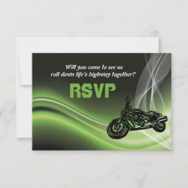 Respuesta de RSVP de boda de motocicleta/ciclista